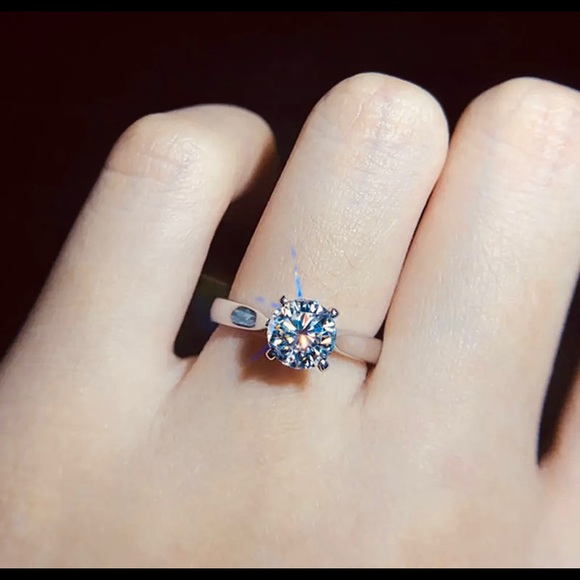 0.5-2Ct Round Cut Lab Diamond White Gold Solitaire Ring - Picture 9 of 14